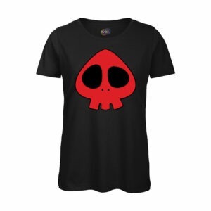 Maglia-Yattaman-Teschio-donna-cotone-organico-qualità-Nero
