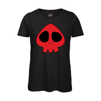 Maglia-Yattaman-Teschio-donna-cotone-organico-qualità-Nero