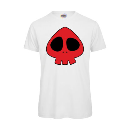 Maglia-Yattaman-Teschio-uomo-cotone-organico-qualità-Bianco