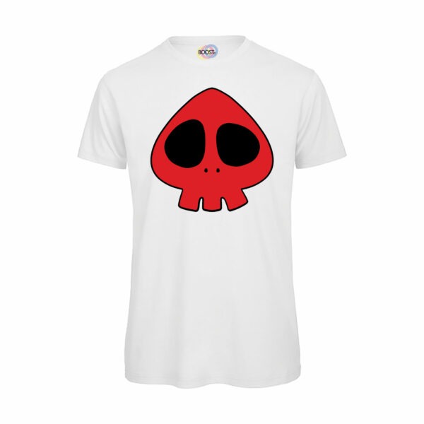Maglia-Yattaman-Teschio-uomo-cotone-organico-qualità-Bianco