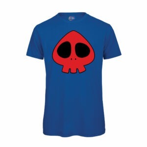Maglia-Yattaman-Teschio-uomo-cotone-organico-qualità-Blu
