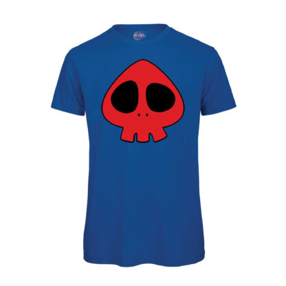 Maglia-Yattaman-Teschio-uomo-cotone-organico-qualità-Blu