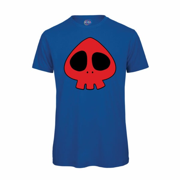 Maglia-Yattaman-Teschio-uomo-cotone-organico-qualità-Blu