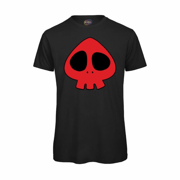 Maglia-Yattaman-Teschio-uomo-cotone-organico-qualità-Nero