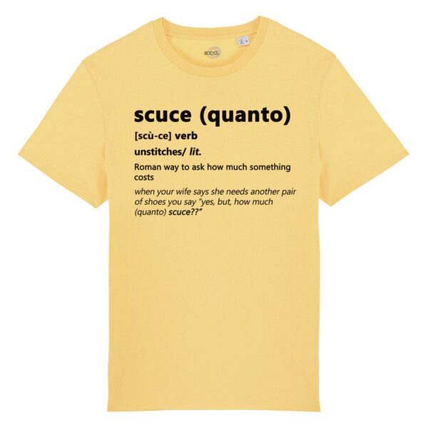 T-shirt-scuce-roman-says-cotone-biologico-giallo