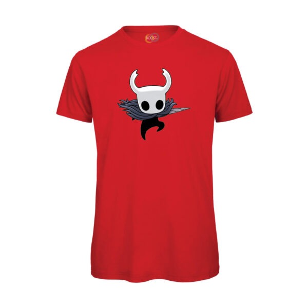 T-shirt-Uomo-Videogiochi-Hollow-K-Night-cotone-organico-boostit-rosso