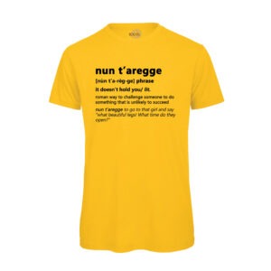 T-shirt-nun-t-Aregge-Maglietta-giallo-Dizionario-Romano-boostit
