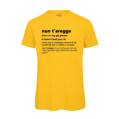 T-shirt-nun-t-Aregge-Maglietta-giallo-Dizionario-Romano-boostit