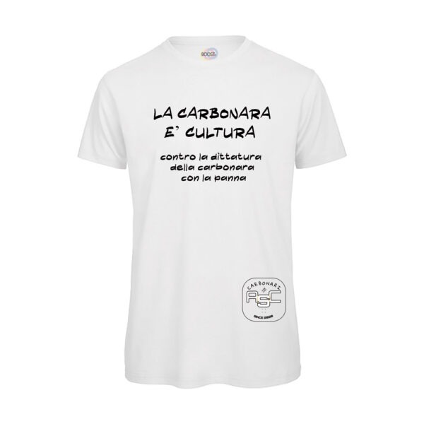 T-shirt-uomo-carbonara-cultura-BIANCO