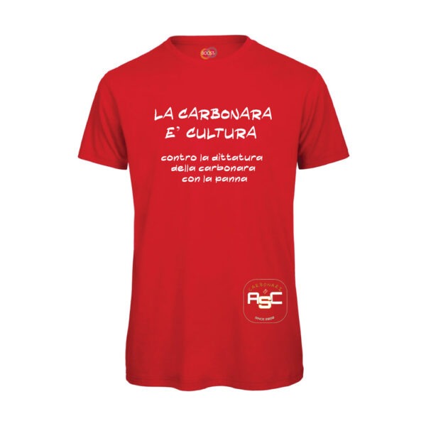 T-shirt-uomo-carbonara-cultura-ROSSO