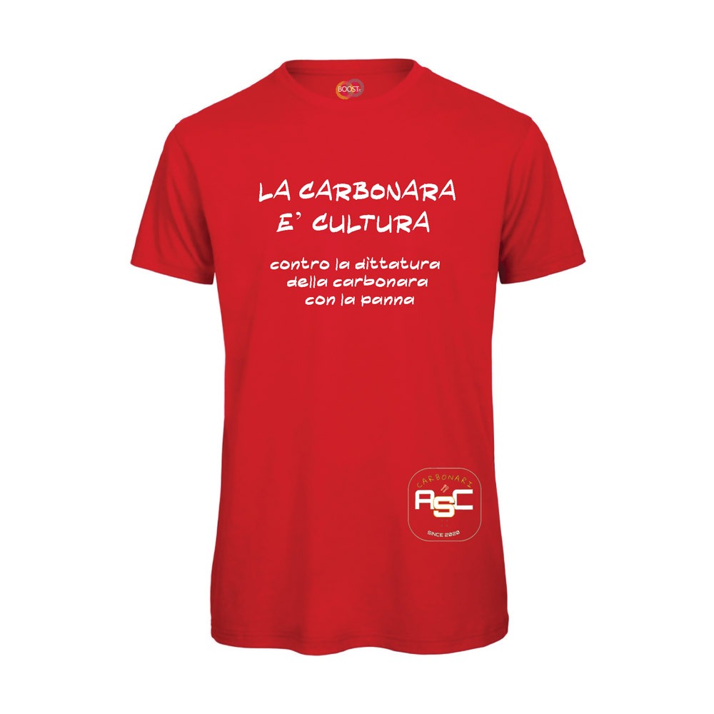 T-shirt-uomo-carbonara-cultura-ROSSO