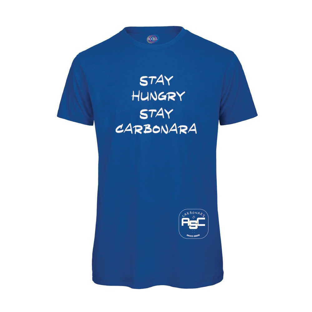 T-shirt-uomo-stay-hungry-stay-carbonara-BLU