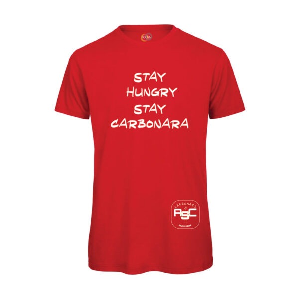 T-shirt-uomo-stay-hungry-stay-carbonara-ROSSO