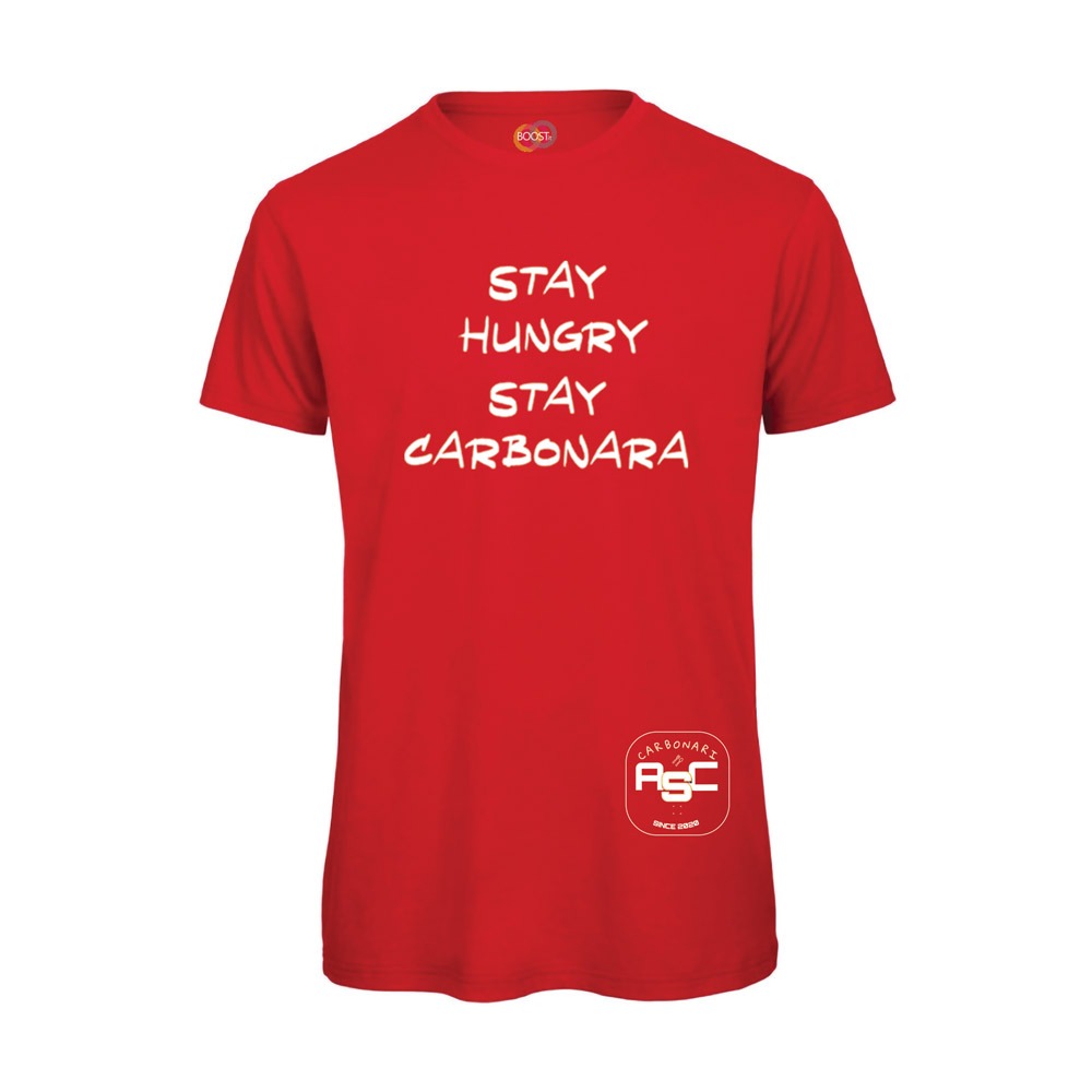 T-shirt-uomo-stay-hungry-stay-carbonara-ROSSO
