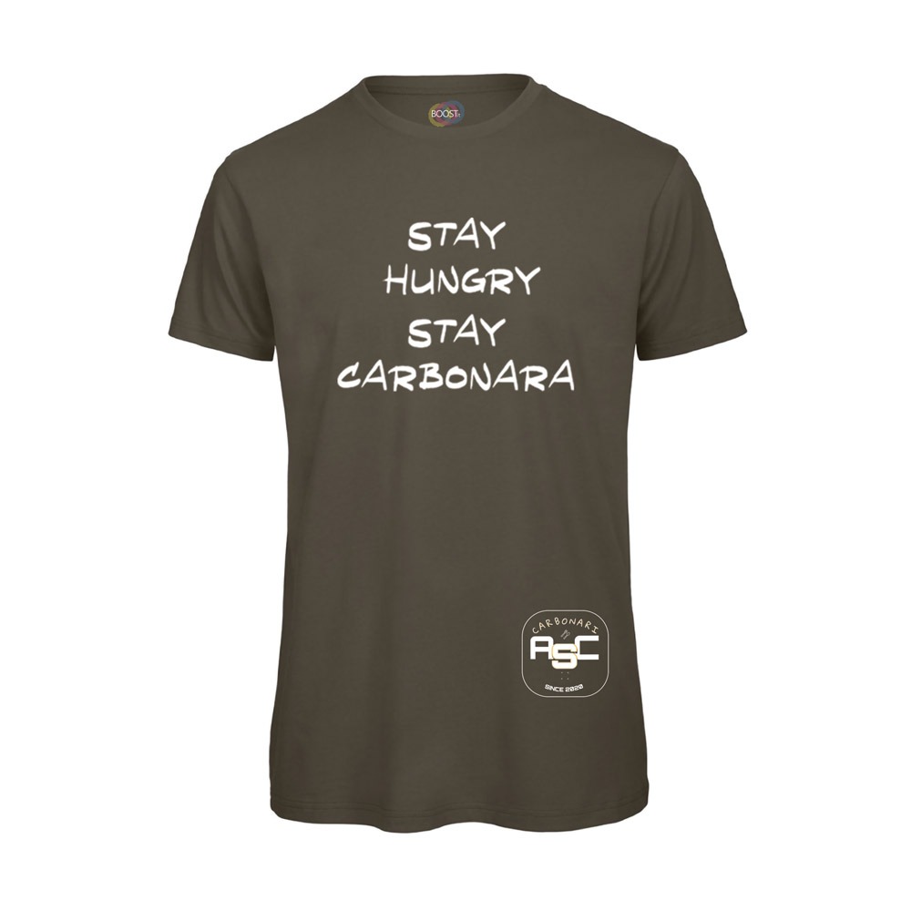 T-shirt-uomo-stay-hungry-stay-carbonara-VERDE