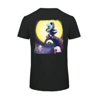 T-shirt-funart-uomo-il-re-dei-boo-halloween-natale-cotone-organico-nero-retro-boostit