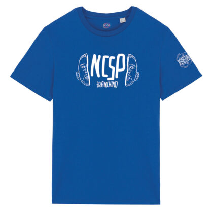T-shirt-NCSP-Franchino-er-criminale-cotone-biologico-blu-unisex-boostit