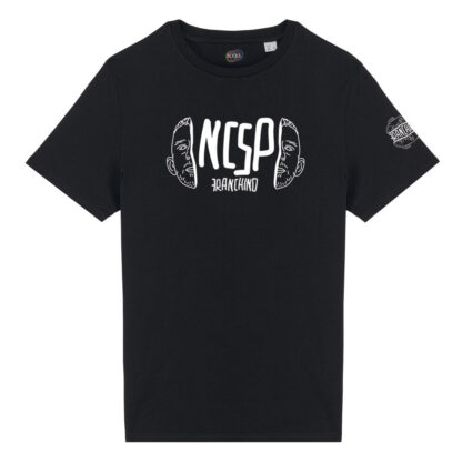 T-shirt-NCSP-Franchino-er-criminale-cotone-biologico-nero-unisex-boostit