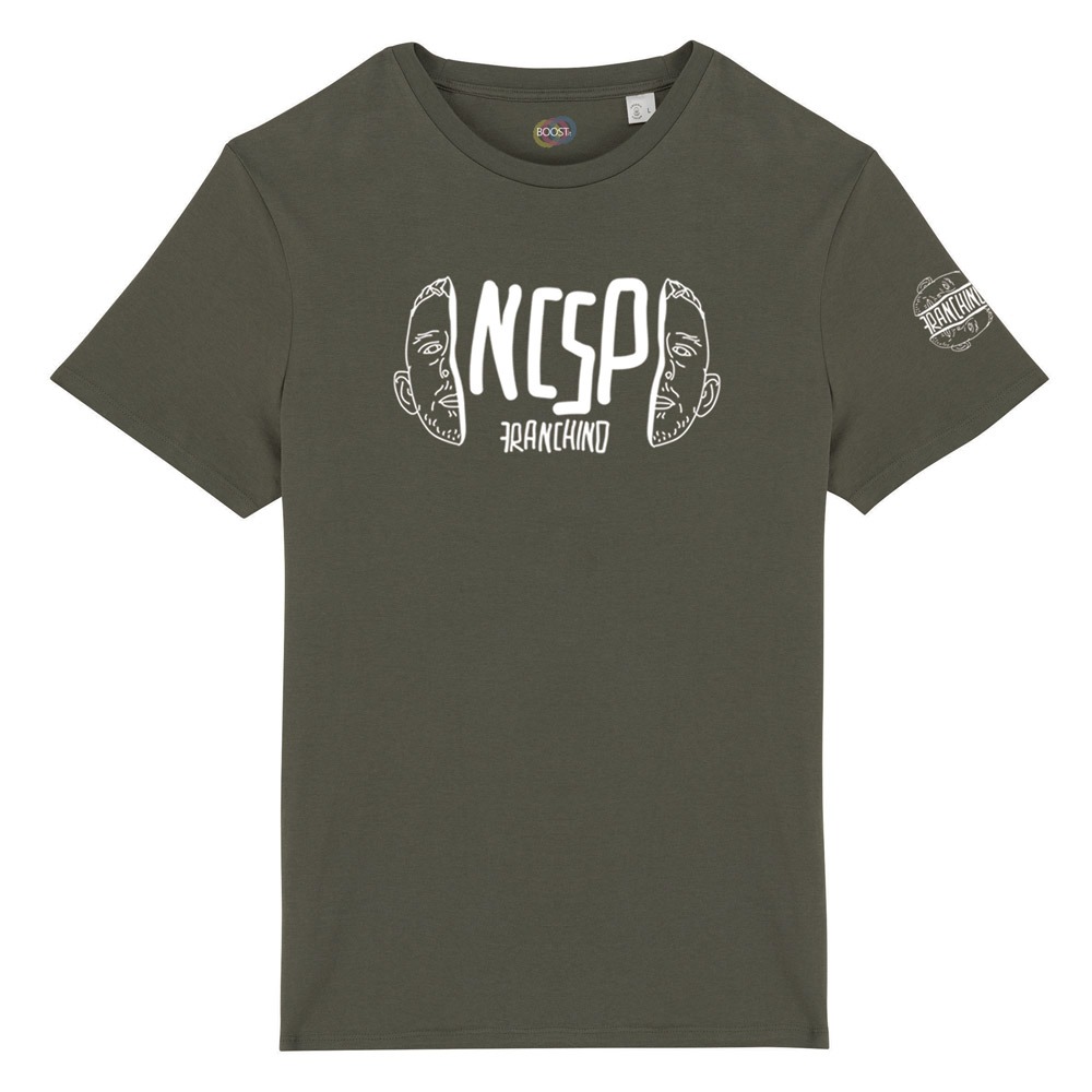 T-shirt-NCSP-Franchino-er-criminale-cotone-biologico-verde-unisex-boostit