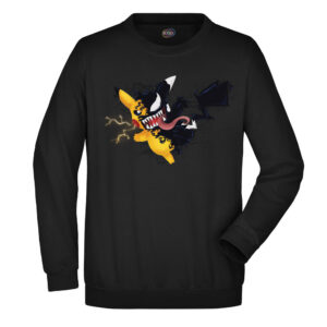 Felpa-Girocollo-Unisex-Venomized-fanart-cotone-biologico-85%-nero-fronte-boostit-1