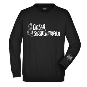 Felpa-girocollo-unisex-franchino-er-criminale-bassa-scrocchiarella-cotone-biologico-nero-fronte-boostit