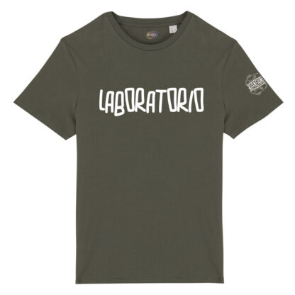 T-shirt-Laboratorio-Franchino-er-criminale-cotone-biologico-verde-unisex-boostit
