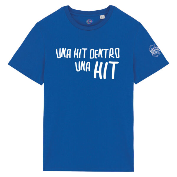 T-shirt-Hit-Franchino-er-criminale-cotone-biologico-blu-unisex-boostit