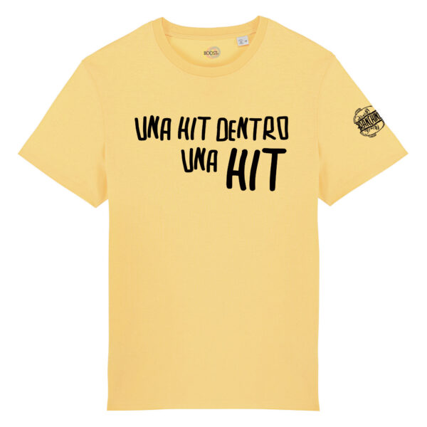 T-shirt-Hit-Franchino-er-criminale-cotone-biologico-giallo-unisex-boostit