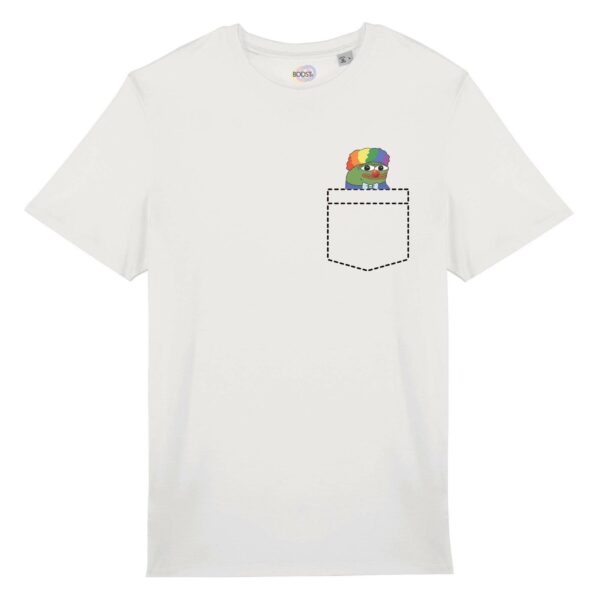 T-shirt-Peepo-Clown-Poket-cotone-biologico-bianco