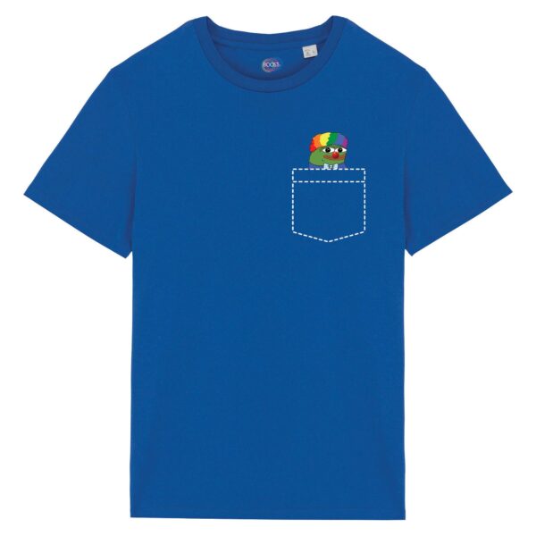 T-shirt-Peepo-Clown-Poket-cotone-biologico-blu