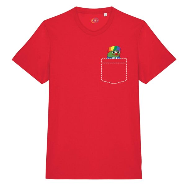 T-shirt-Peepo-Clown-Poket-cotone-biologico-rosso