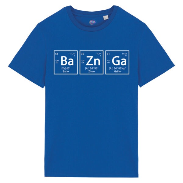 T-shirt-Unisex-Chemical-Bazinga-cotone-biologico-blu