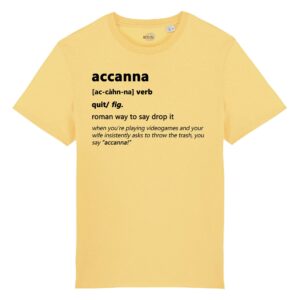 T-shirt-accanna-roman-says-cotone-biologico-giallo