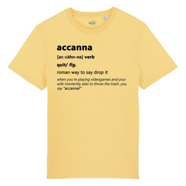 T-shirt-accanna-roman-says-cotone-biologico-giallo