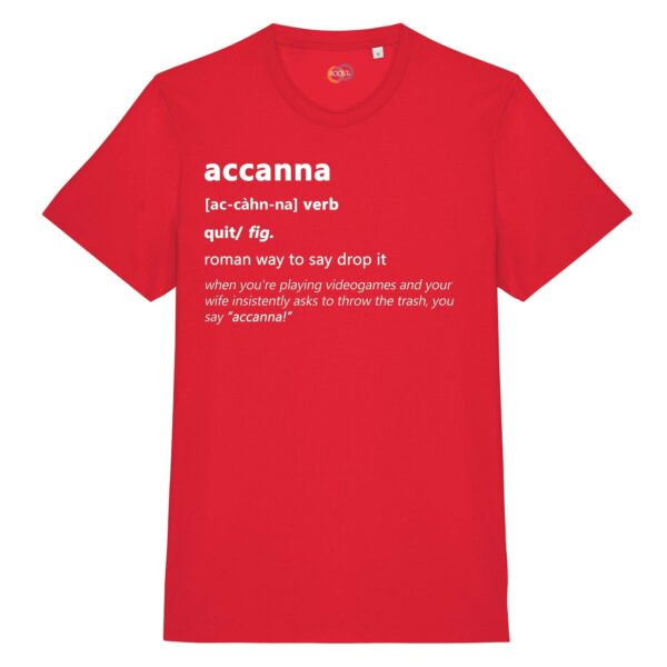 T-shirt-accanna-roman-says-cotone-biologico-rosso