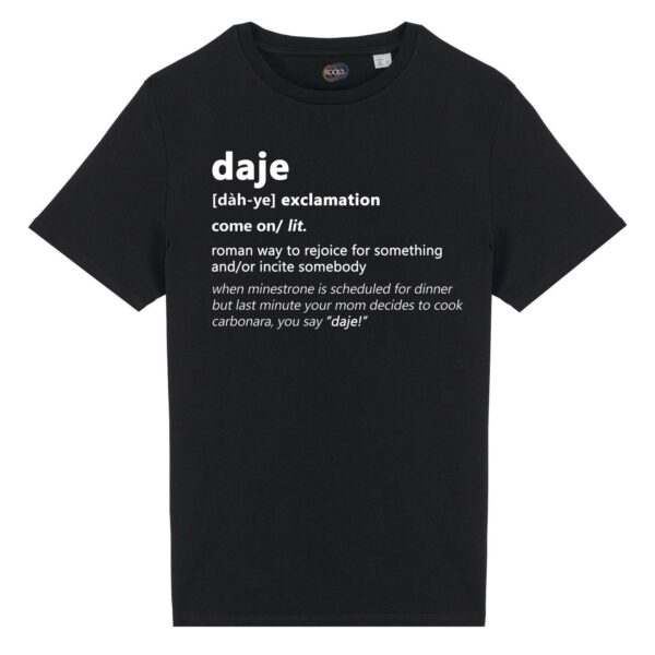 T-shirt-daje-roman-says-cotone-biologico-nero