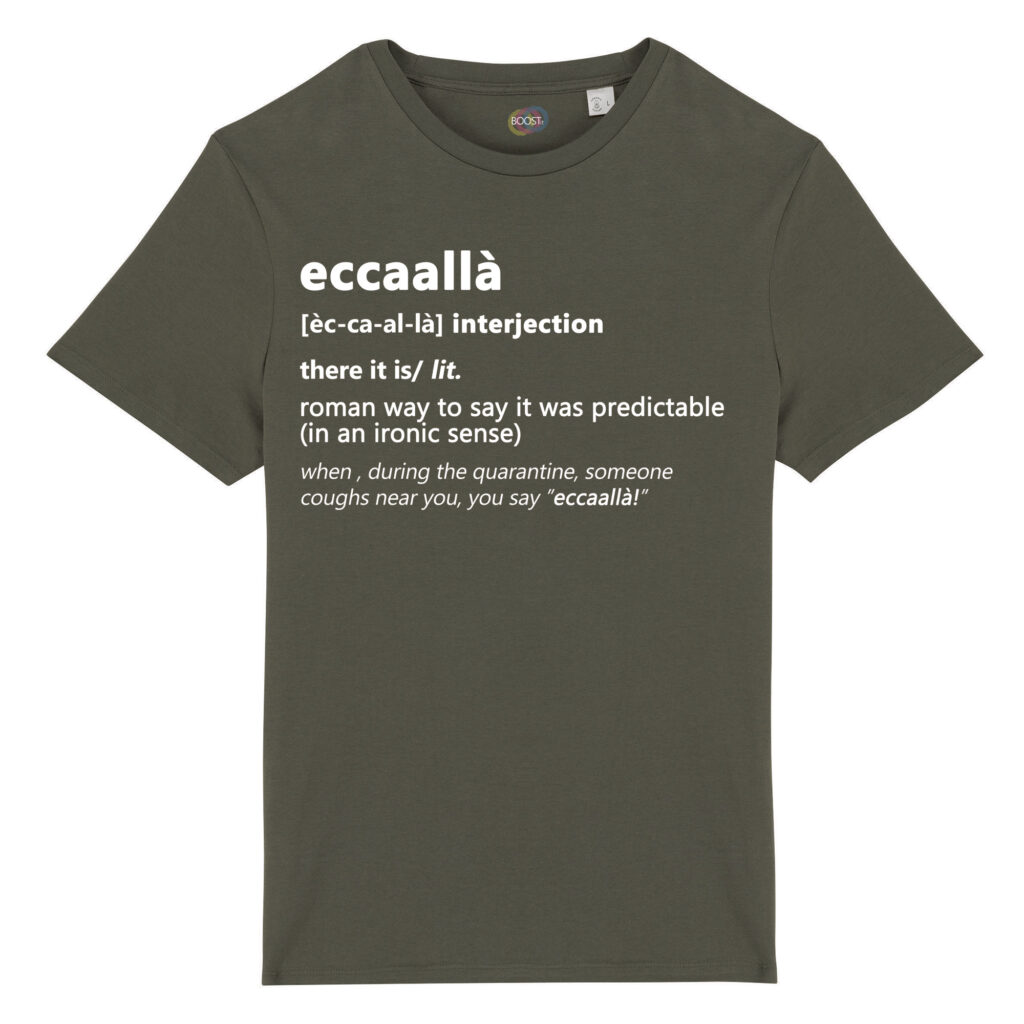 T-shirt-eccalla-roman-says-cotone-biologico-verde
