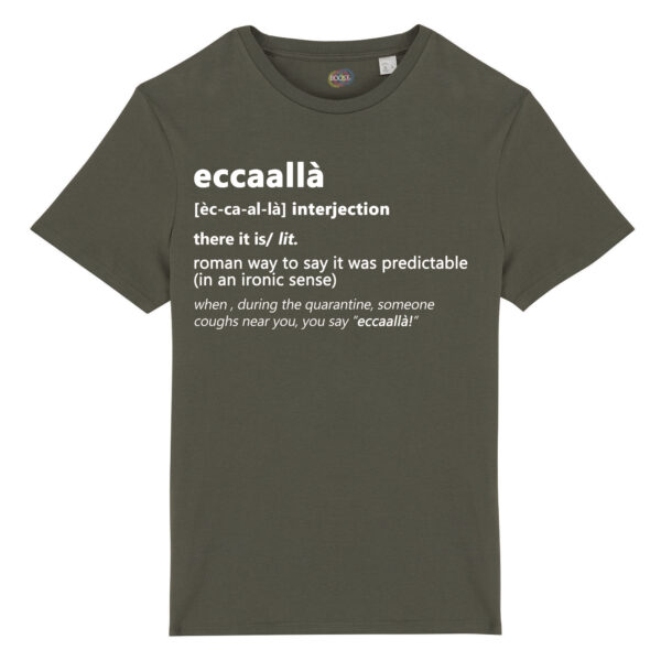 T-shirt-eccalla-roman-says-cotone-biologico-verde