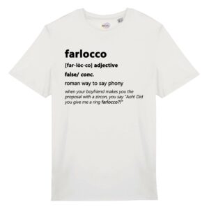 T-shirt-farlocco-roman-says-cotone-biologico-bianco