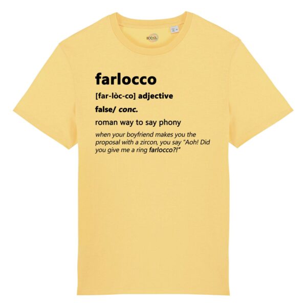 T-shirt-farlocco-roman-says-cotone-biologico-giallo