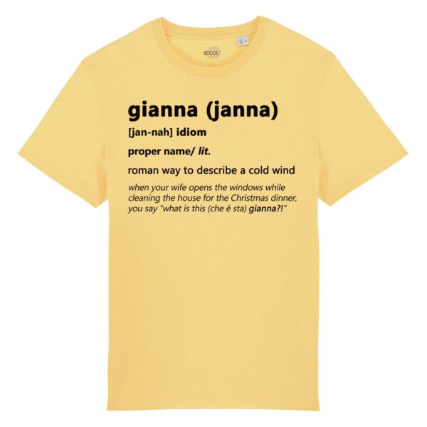 T-shirt-janna-roman-says-cotone-biologico-giallo