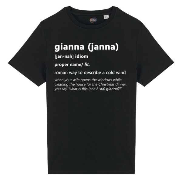 T-shirt-janna-roman-says-cotone-biologico-nero
