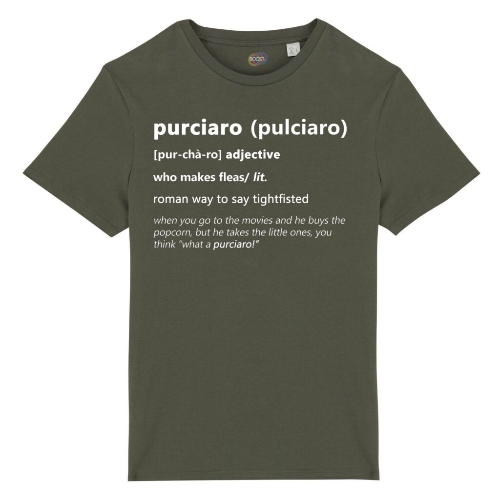 T-shirt-purciaro-roman-says-cotone-biologico-verde