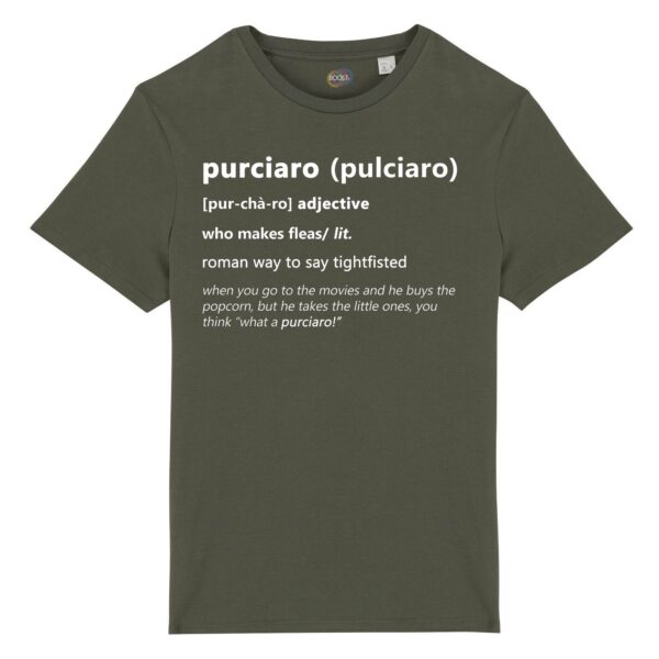 T-shirt-purciaro-roman-says-cotone-biologico-verde