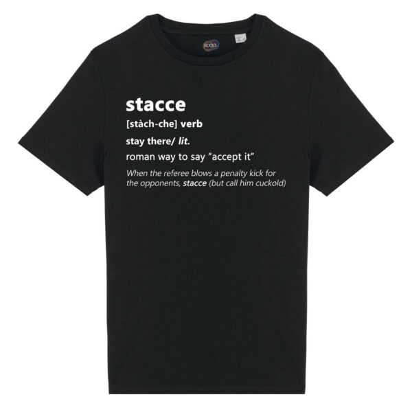 T-shirt-stacce-roman-says-cotone-biologico-nero