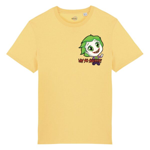 T-shirt-unisex-Chibi-Joker-cotone-biologico-giallo