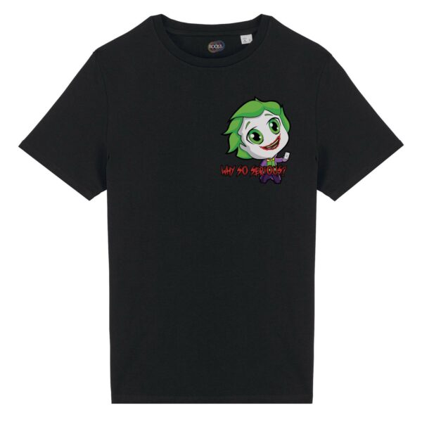 T-shirt-unisex-Chibi-Joker-cotone-biologico-nero