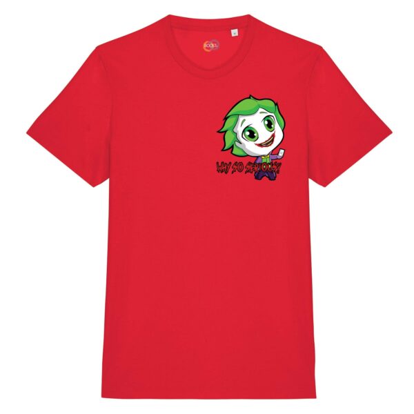 T-shirt-unisex-Chibi-Joker-cotone-biologico-rosso