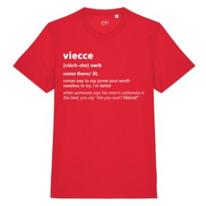 T-shirt-viecce-roman-says-cotone-biologico-rosso