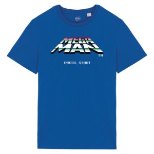 t-shirt-mega-man-memories-unisex-cotone-biologico-blu